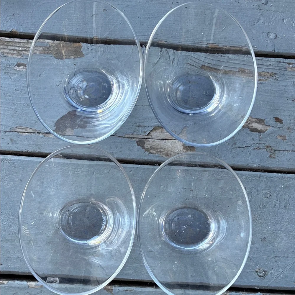 Clear Glass Dessert Bowls - Set of 4